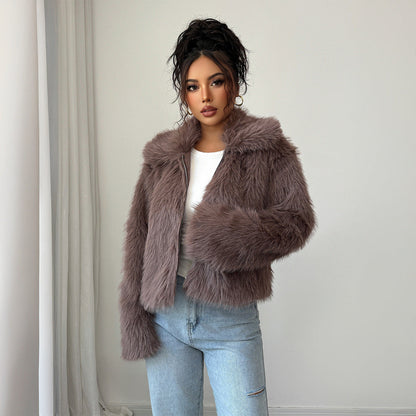 Premium Women's Coat with Soft Faux Fur Trim