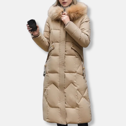 Warm Long Down Filled Winter Coat