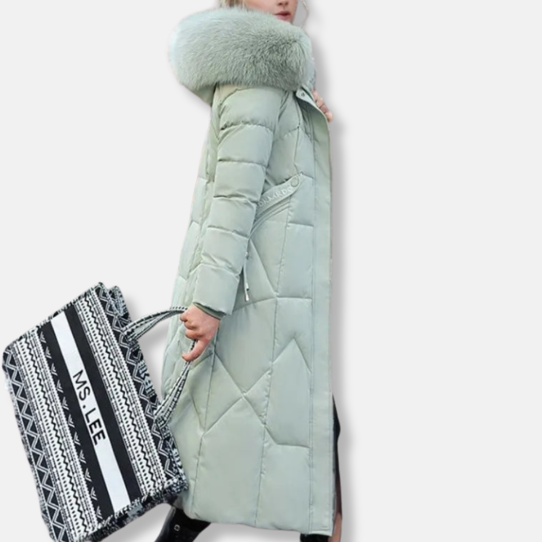 Warm Long Down Filled Winter Coat
