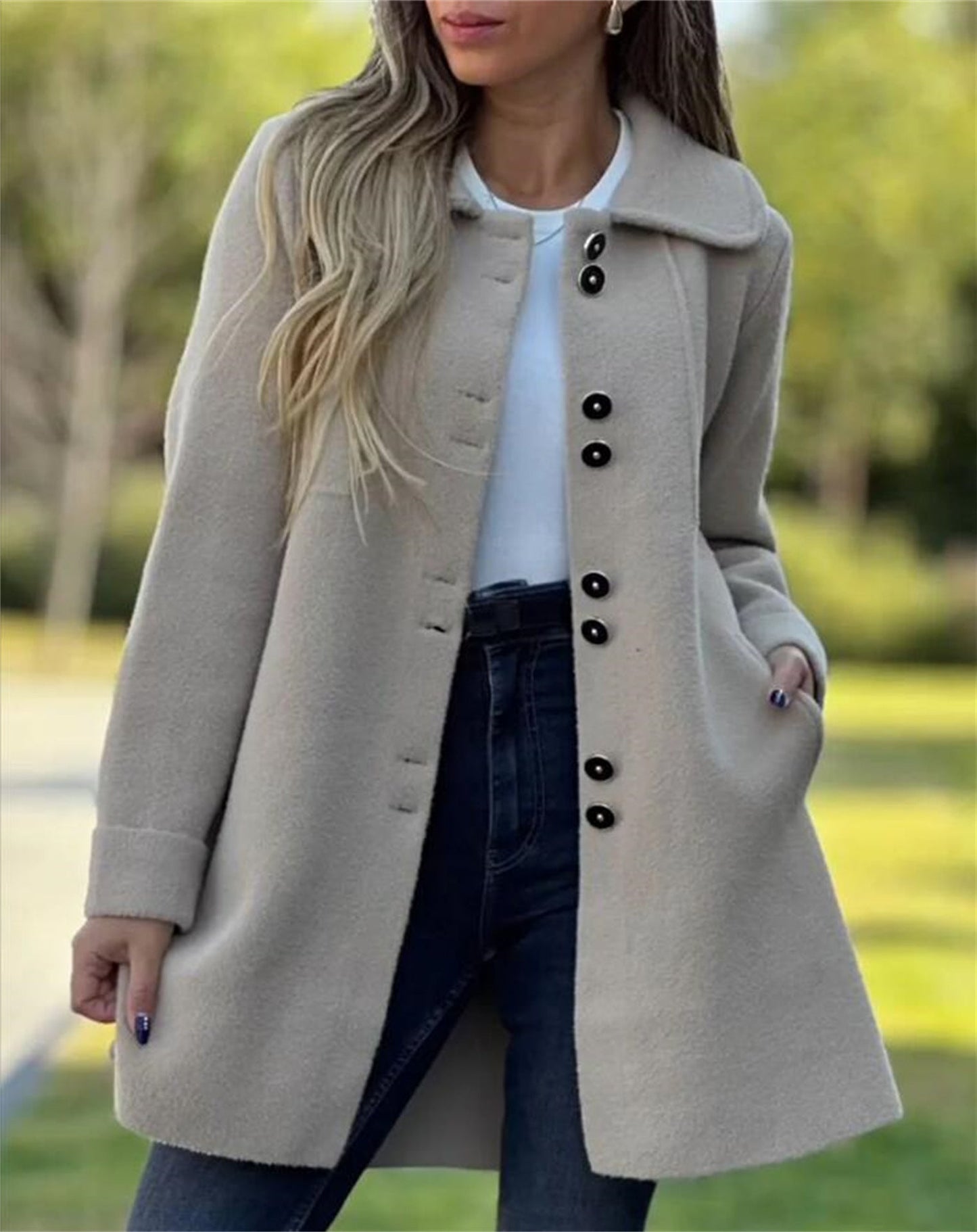 Classic Stylish Women's Long Coat with Flawless Fit