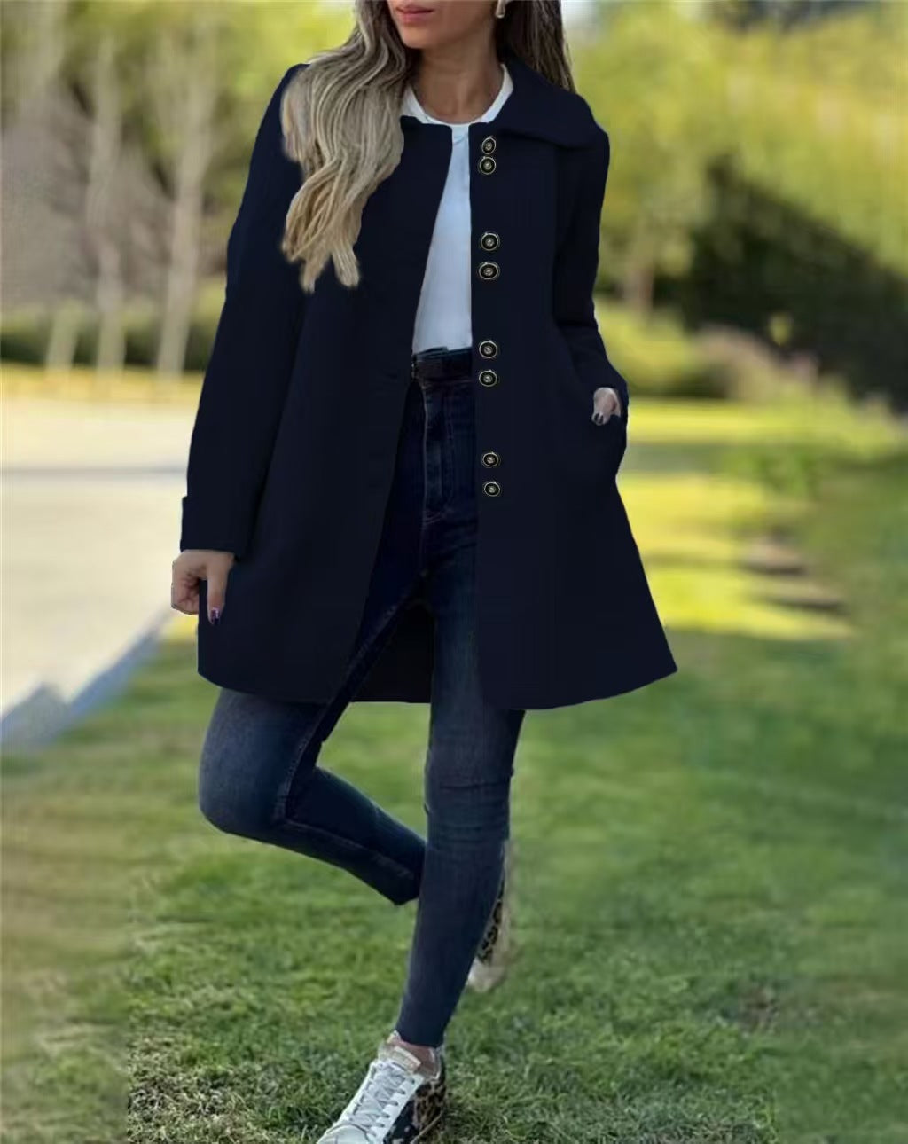Classic Stylish Women's Long Coat with Flawless Fit