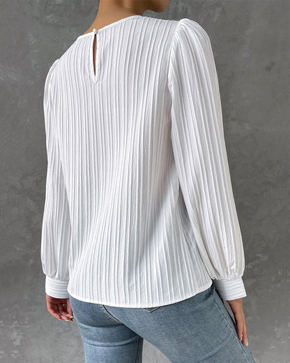 Isadora Blouse | Elegant Structured Top with Lantern Sleeves