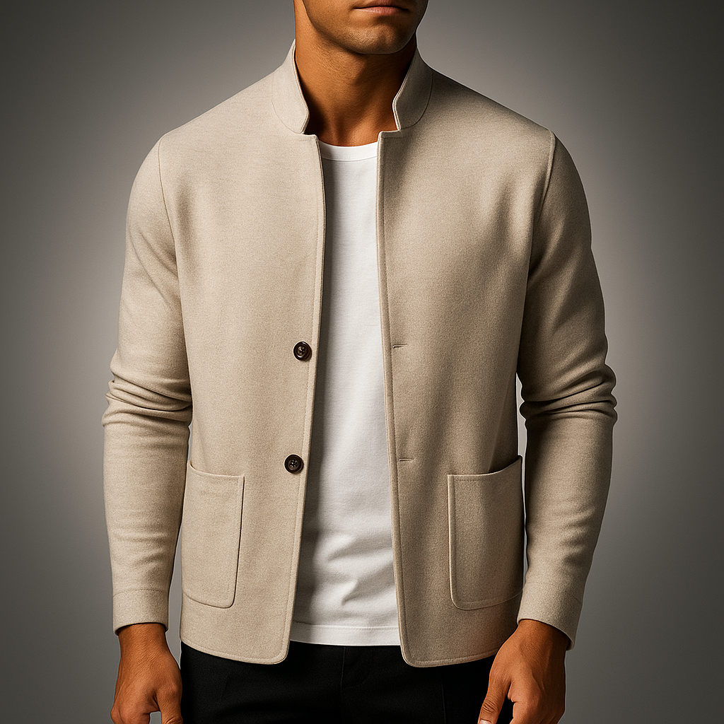 Classic Fit Knit Blazer Jacket for Men