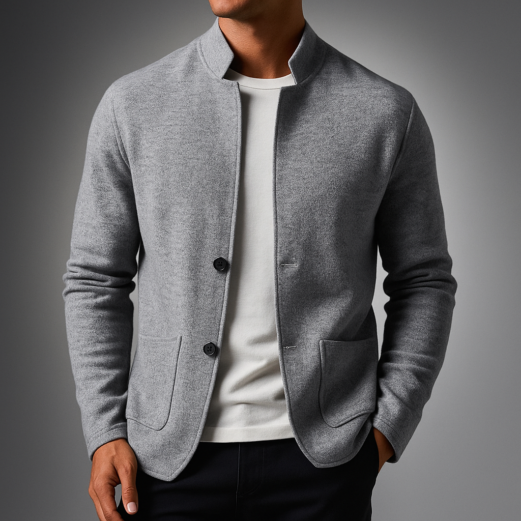 Classic Fit Knit Blazer Jacket for Men - OutfitLondon