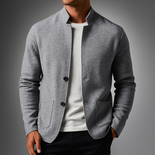 Classic Fit Knit Blazer Jacket for Men - OutfitLondon