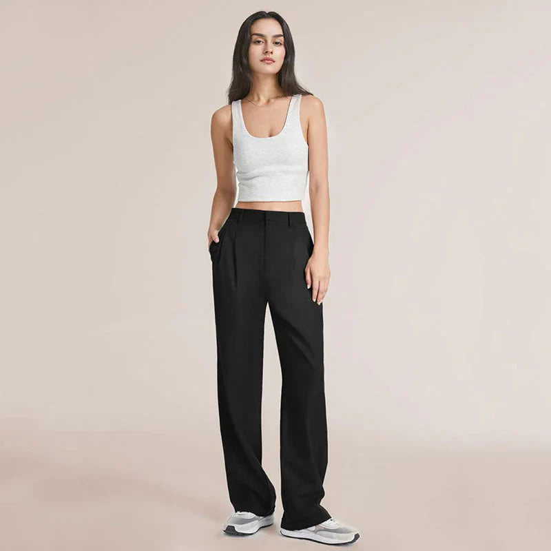 Ivy Trousers | High Waist Wide-Leg Tailored Pants