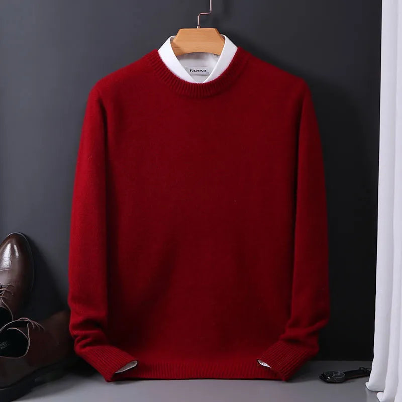 Men's Warm Premium Crew Neck Sweater - OutfitLondon