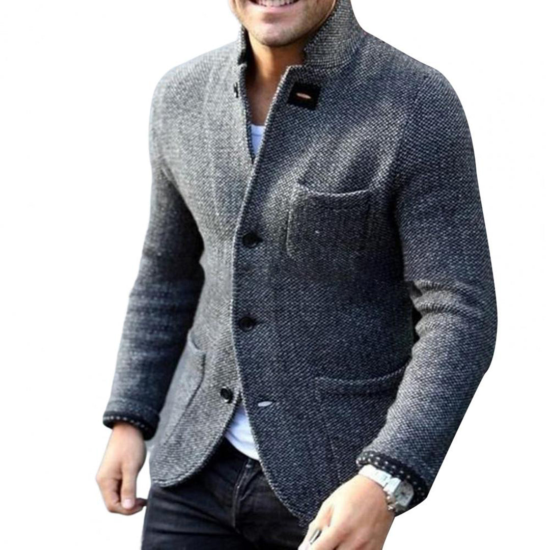 Loose Fit Mens Casual Button Down Coat