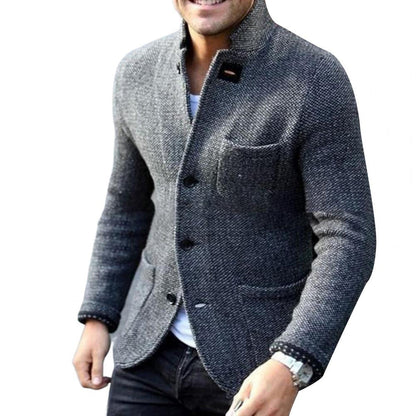 Loose Fit Mens Casual Button Down Coat