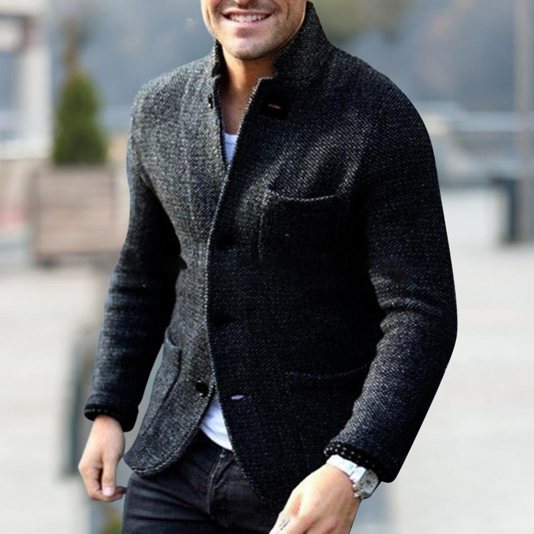 Loose Fit Mens Casual Button Down Coat - OutfitLondon