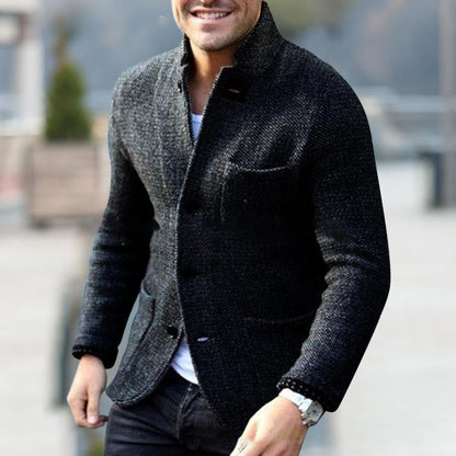 Loose Fit Mens Casual Button Down Coat - OutfitLondon