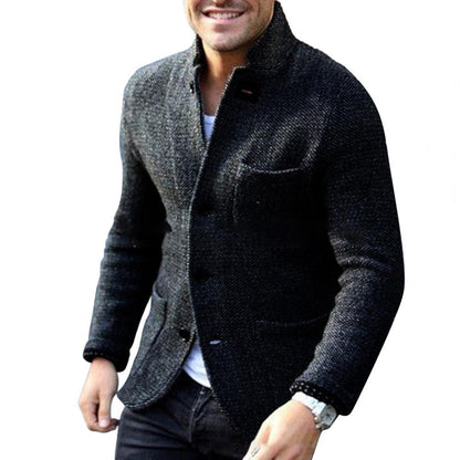 Loose Fit Mens Casual Button Down Coat