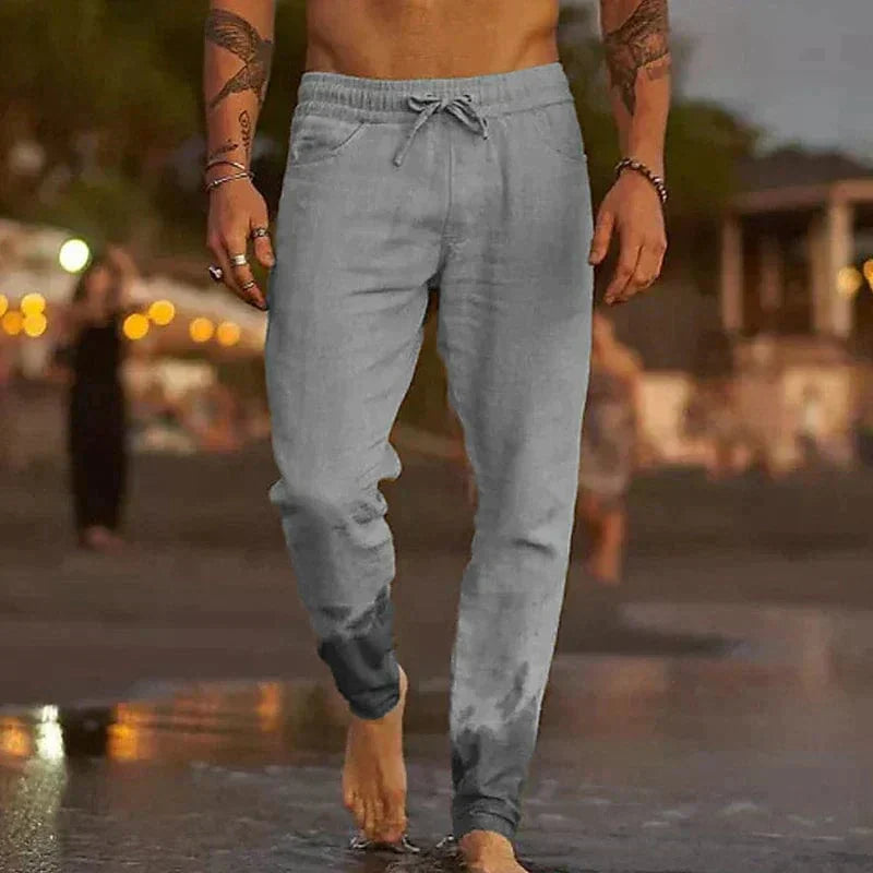 Relaxed Fit Linen Trousers