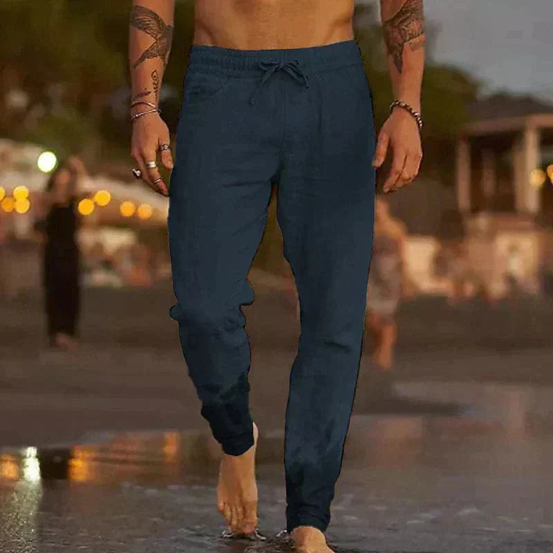 Relaxed Fit Linen Trousers