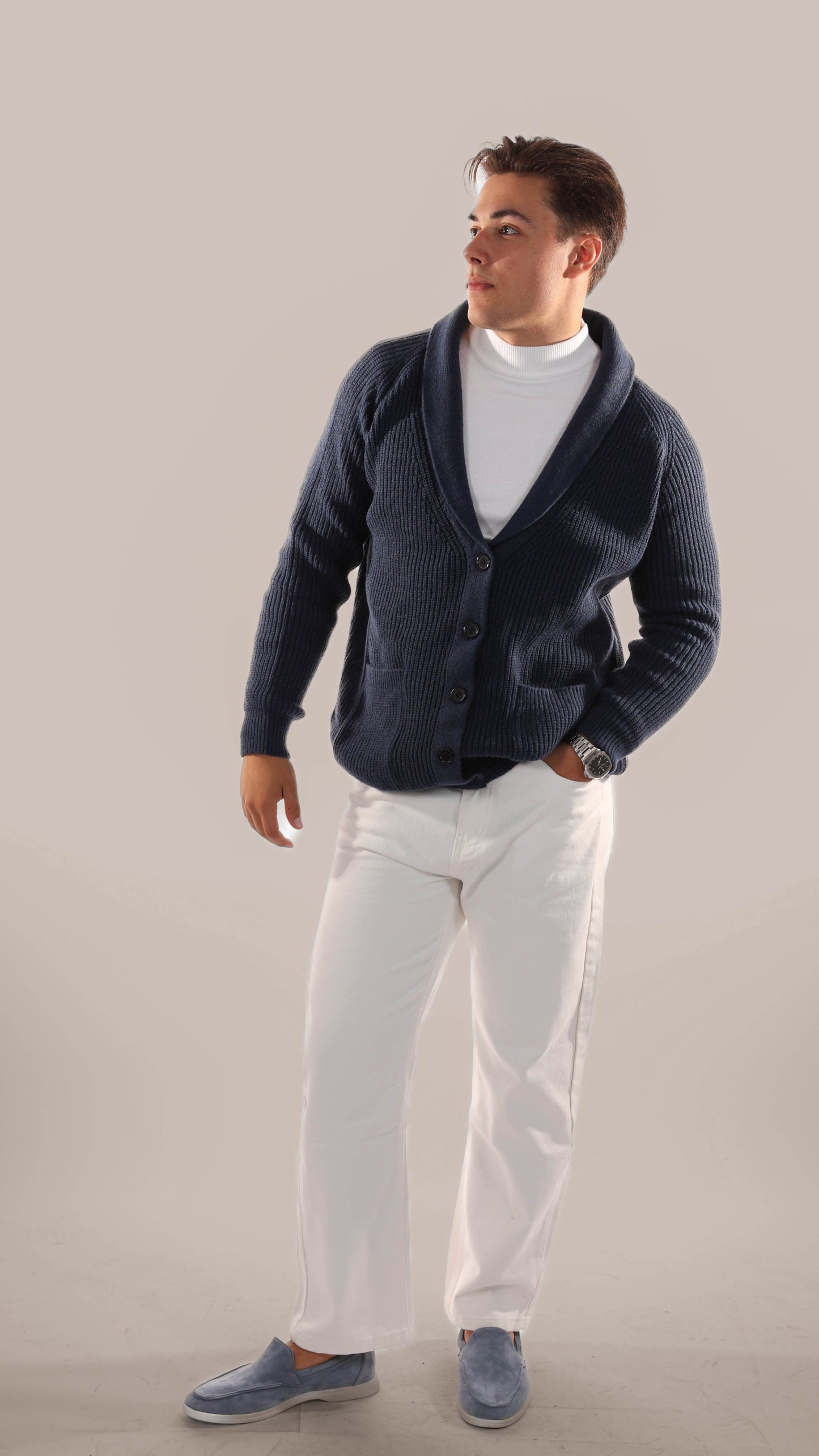 Classic Men's Thick Knit Cardigan