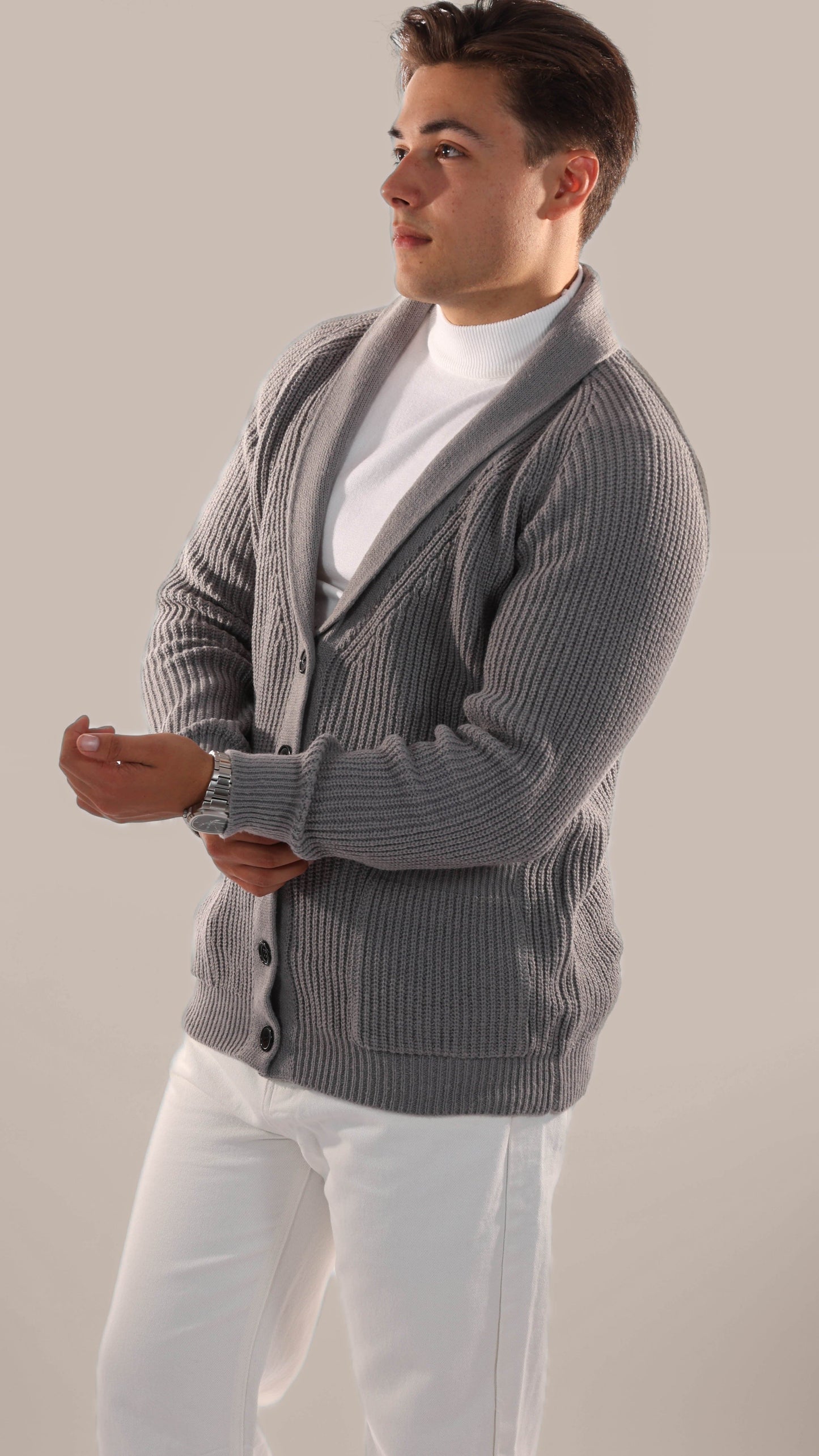 Classic Men's Thick Knit Cardigan