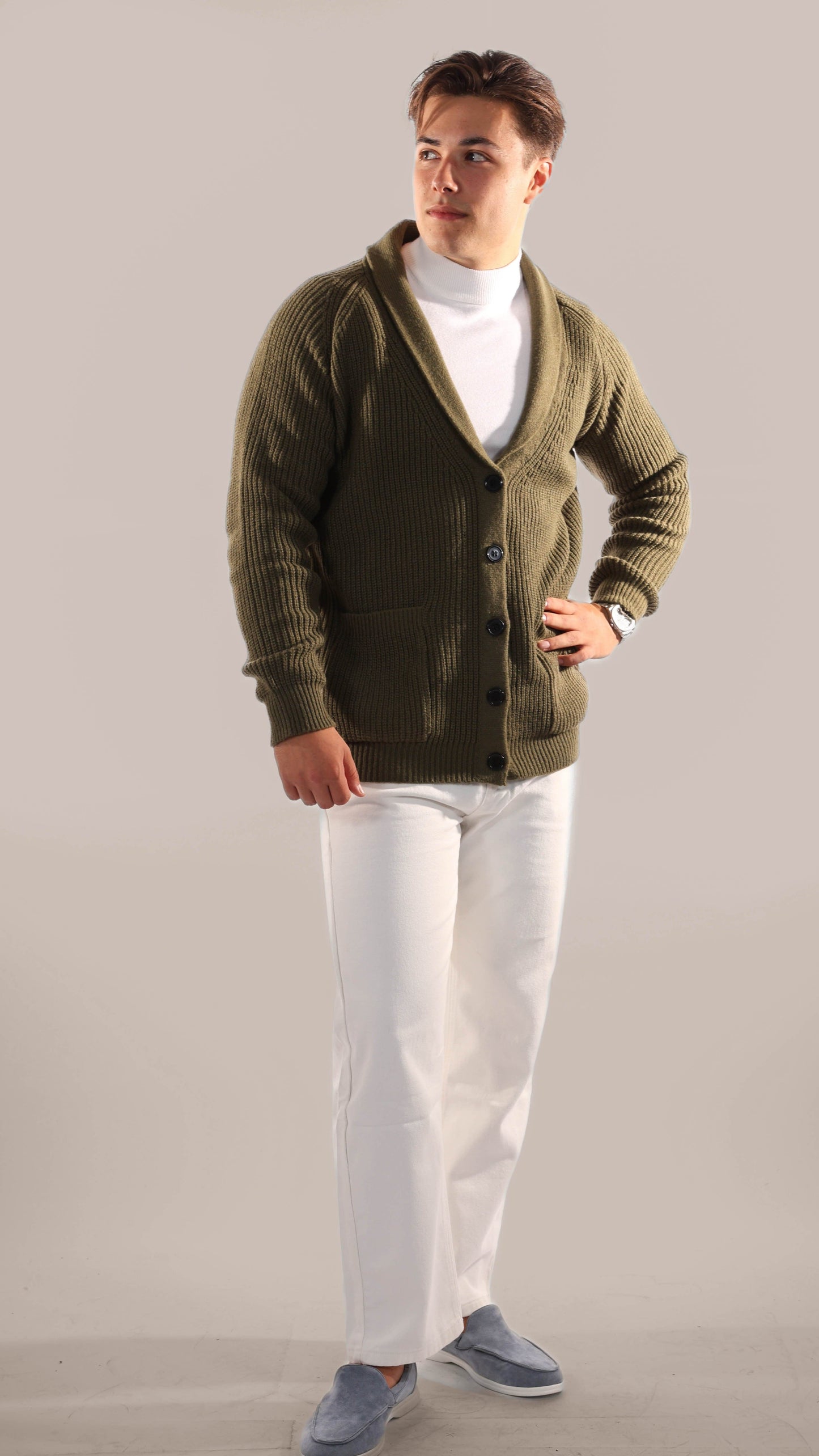 Classic Men's Thick Knit Cardigan