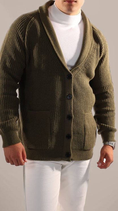 Classic Men's Thick Knit Cardigan