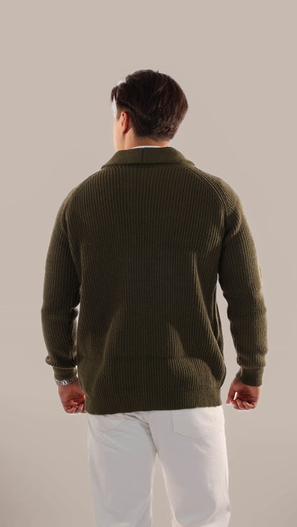Classic Men's Thick Knit Cardigan