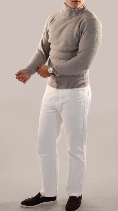 Cozy Cable Knit Crew Neck Sweater Men