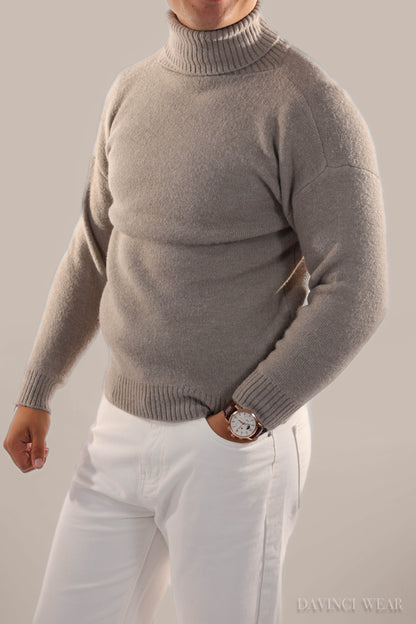 Cozy Cable Knit Crew Neck Sweater Men