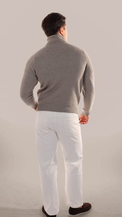 Cozy Cable Knit Crew Neck Sweater Men