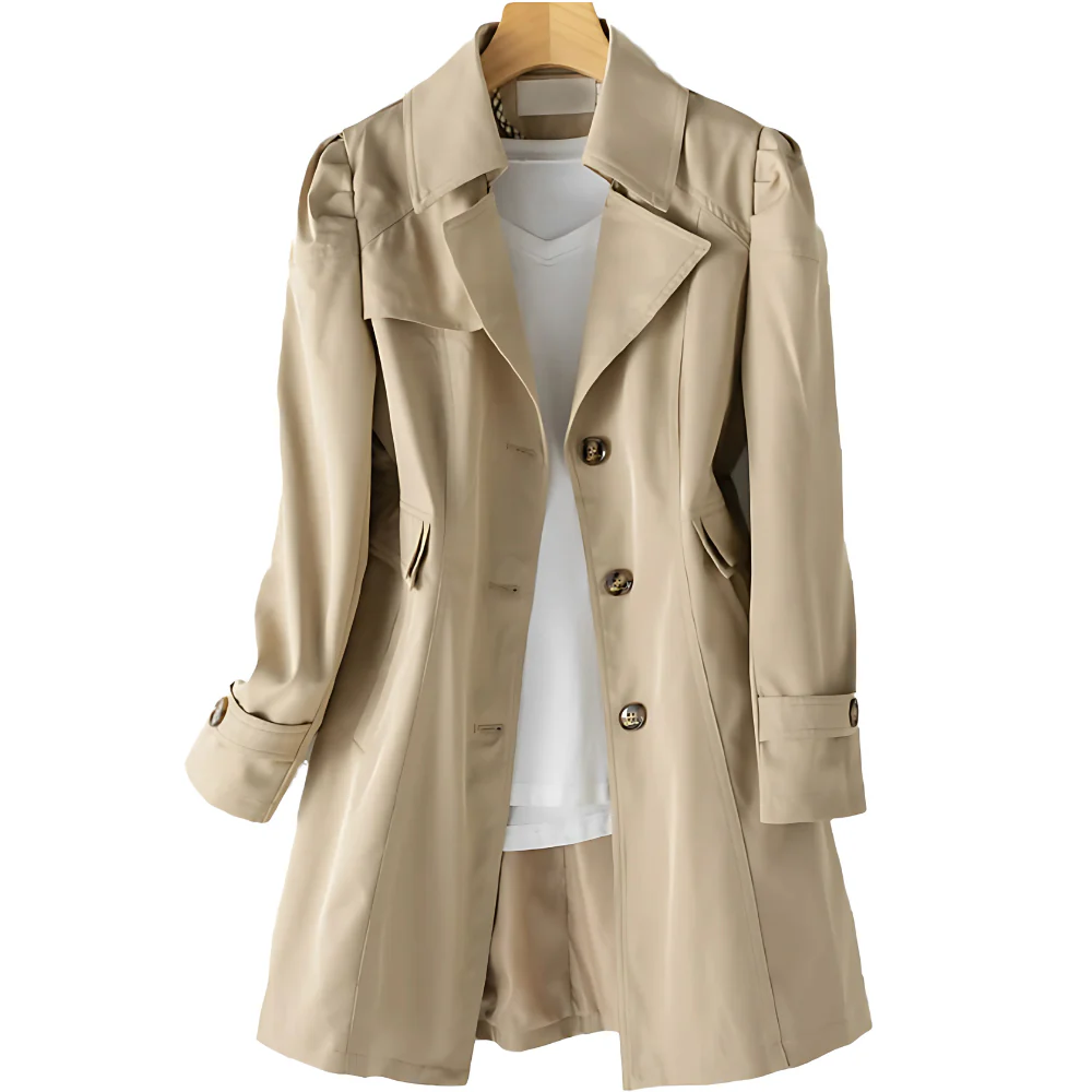 Classic Women's Trench Coat with Button Front