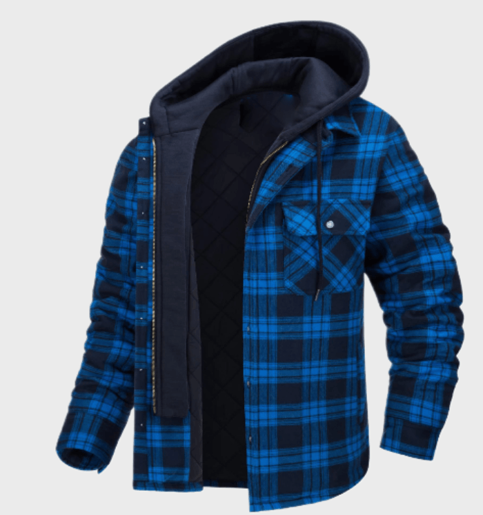 Classic Plaid - Stylish Men's Winter Coat - OutfitLondon