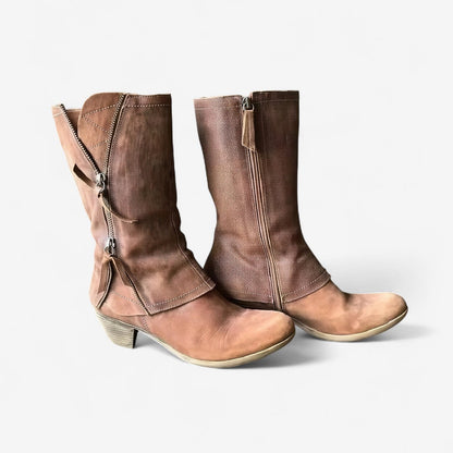 Classic Ankle High Leather Boots - OutfitLondon