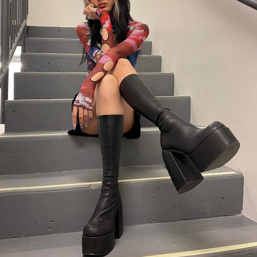 Trendy Women's High Heel Boots - OutfitLondon
