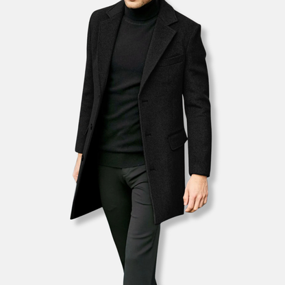 Men's Large Double Breasted Long Trench Coat