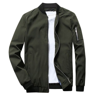 Waterproof Slim Fit Polyester Bomber Jacket