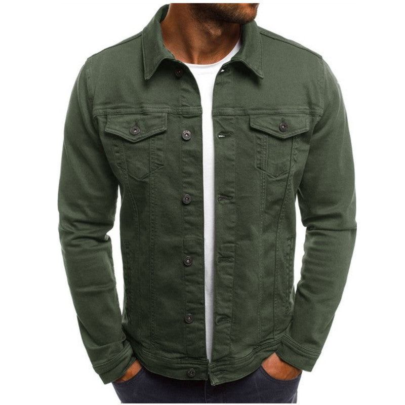 Classic Button Down Jacket with Pocket Storage