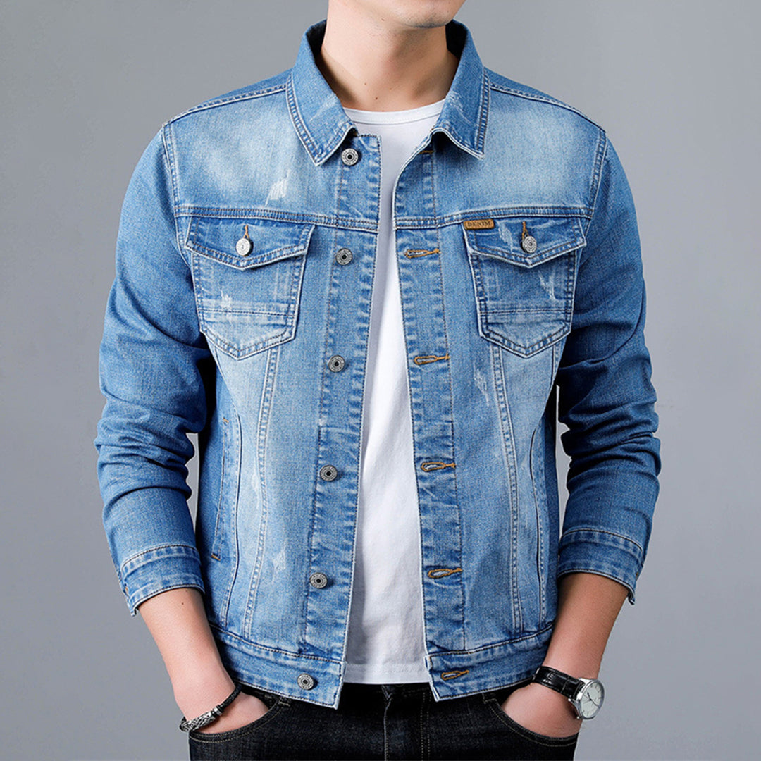 Classic Fit Button Front Denim Jacket