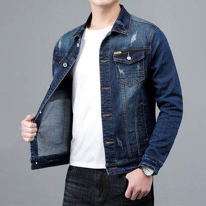 Classic Fit Button Front Denim Jacket