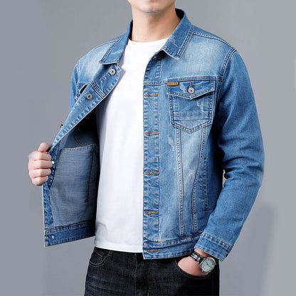 Classic Fit Button Front Denim Jacket