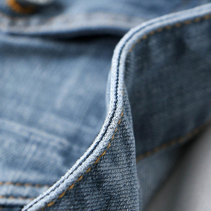 Classic Fit Button Front Denim Jacket