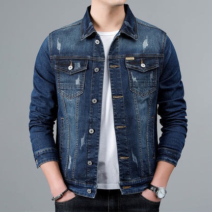Classic Fit Button Front Denim Jacket - OutfitLondon