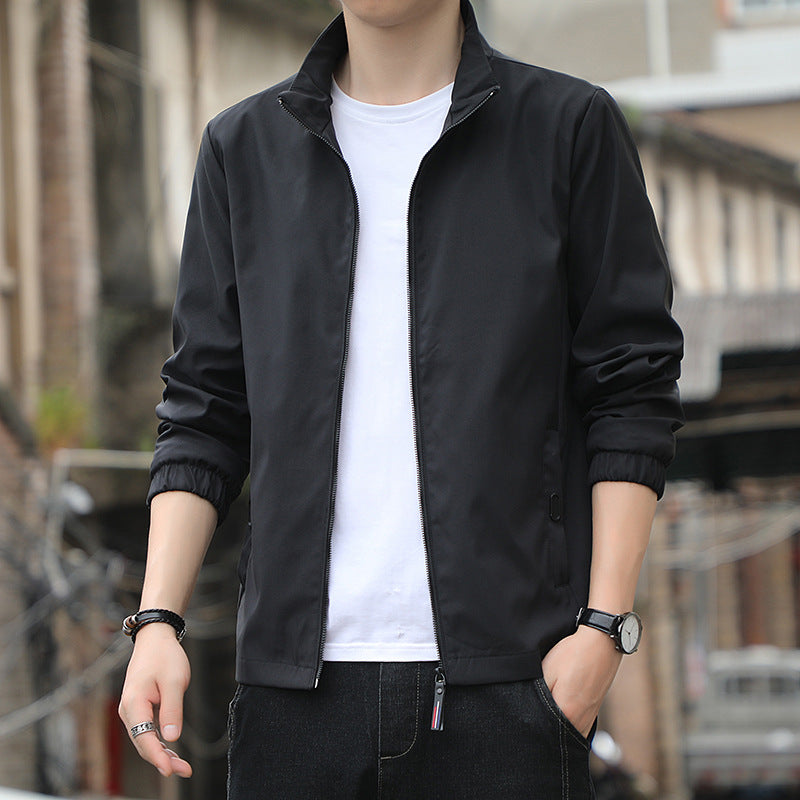 Slim Fit Casual Polyester Blend Jacket - OutfitLondon