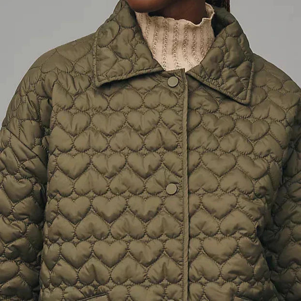 Cozy Padded Heart Detail Jacket
