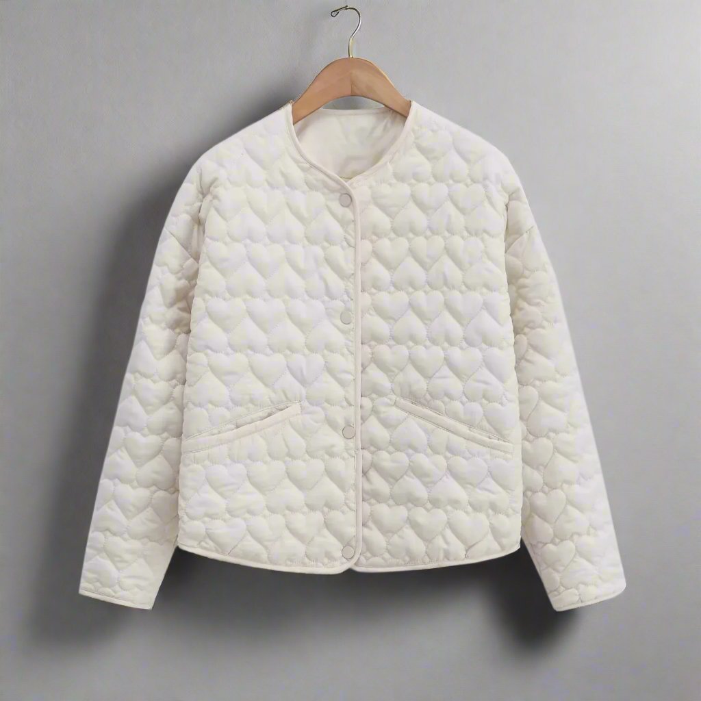 Cozy Padded Heart Detail Jacket