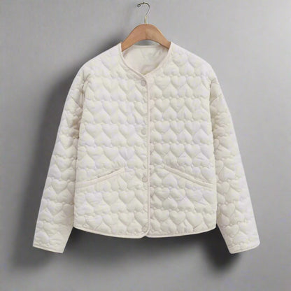 Cozy Padded Heart Detail Jacket