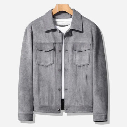 Comfortable Fit Blended Fabric Jacket