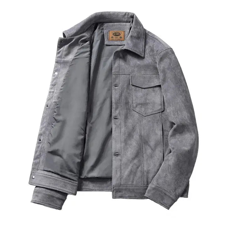 Comfortable Fit Blended Fabric Jacket