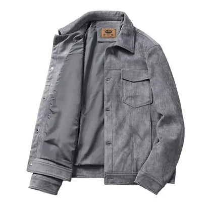 Comfortable Fit Blended Fabric Jacket