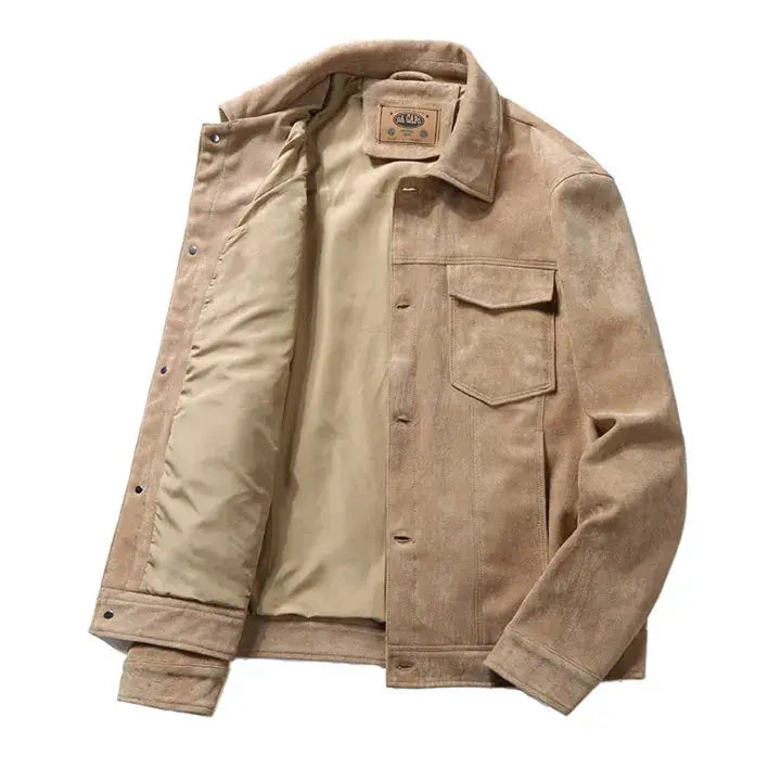 Comfortable Fit Blended Fabric Jacket