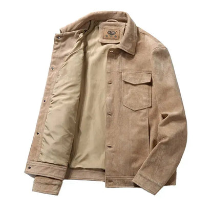 Comfortable Fit Blended Fabric Jacket