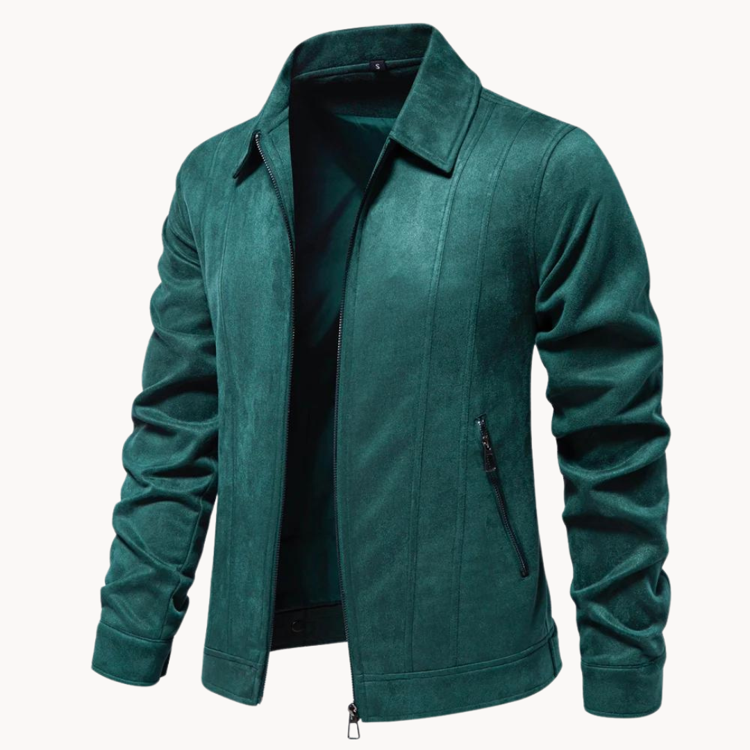 Stylish Fake Suede Biker Jacket