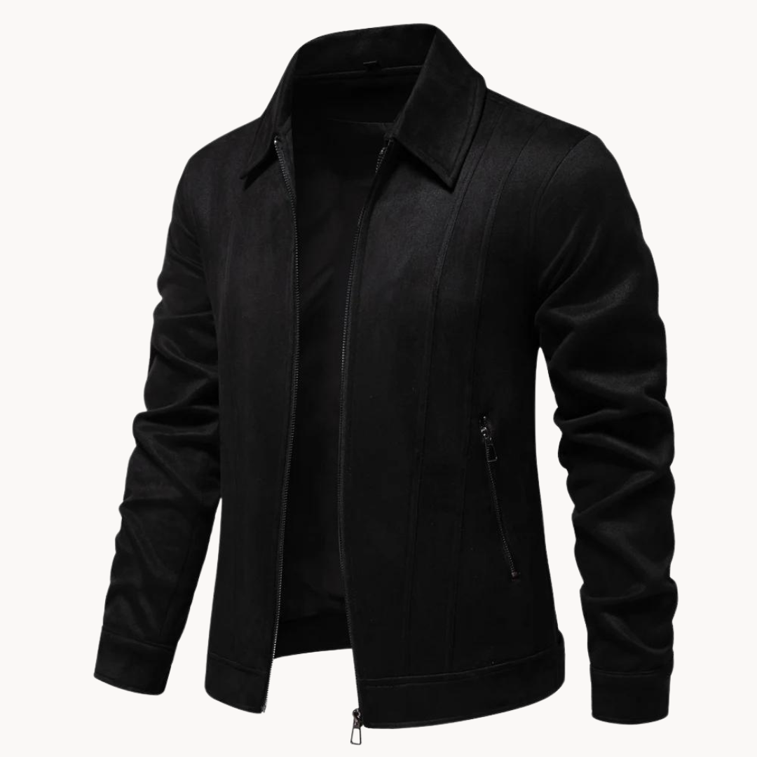 Stylish Fake Suede Biker Jacket