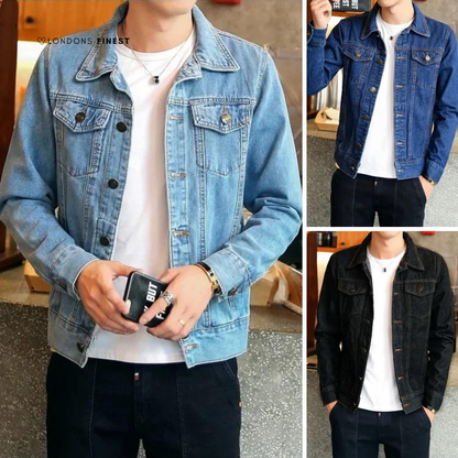 Relaxed Fit Dark Blue Jeans Jacket
